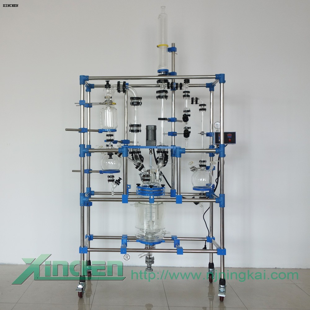 High Efficiency 20L 30L 100L Jacketed Glass Reactor